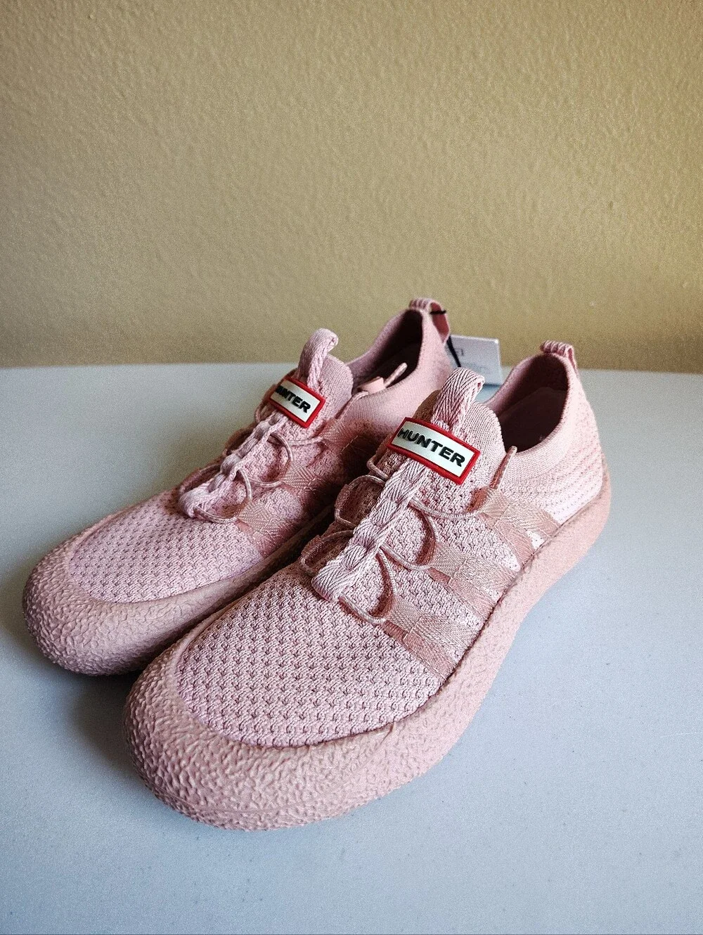 HUNTER Kids Vin Casual Slip-On Water Shoes Medium Pink Knit Size 3 NWT